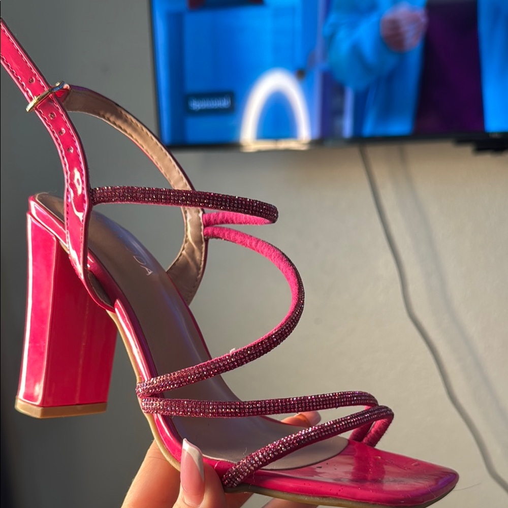 Elegant Pink Strappy Heels